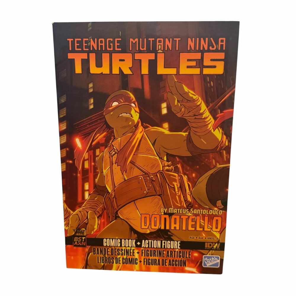 BST AXN Donatello Teenage Mutant Ninja Turtles Figure IDW Comic Book